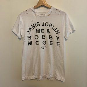 Janis Joplin white T shirt